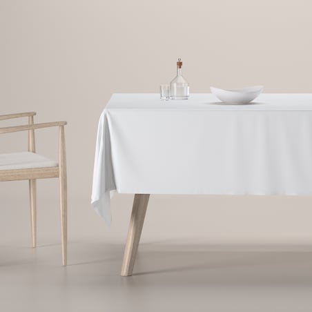 Obrus prostokątny 130 x 130 cm biały z połyskiem