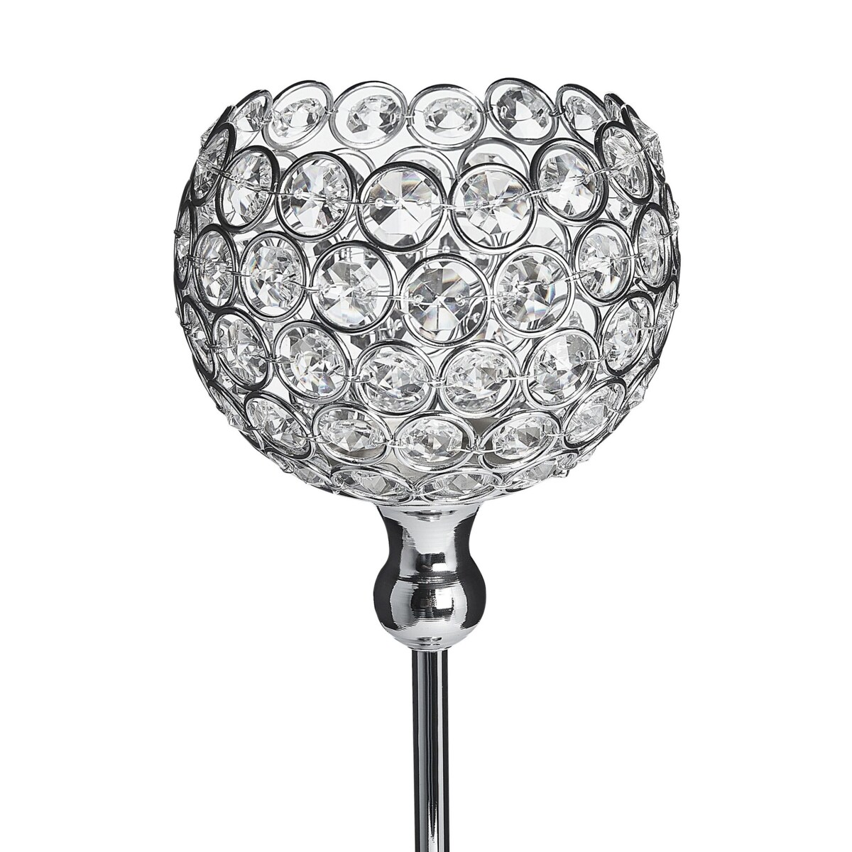 Świecznik metalowy 27 cm srebrny ESTERNAY