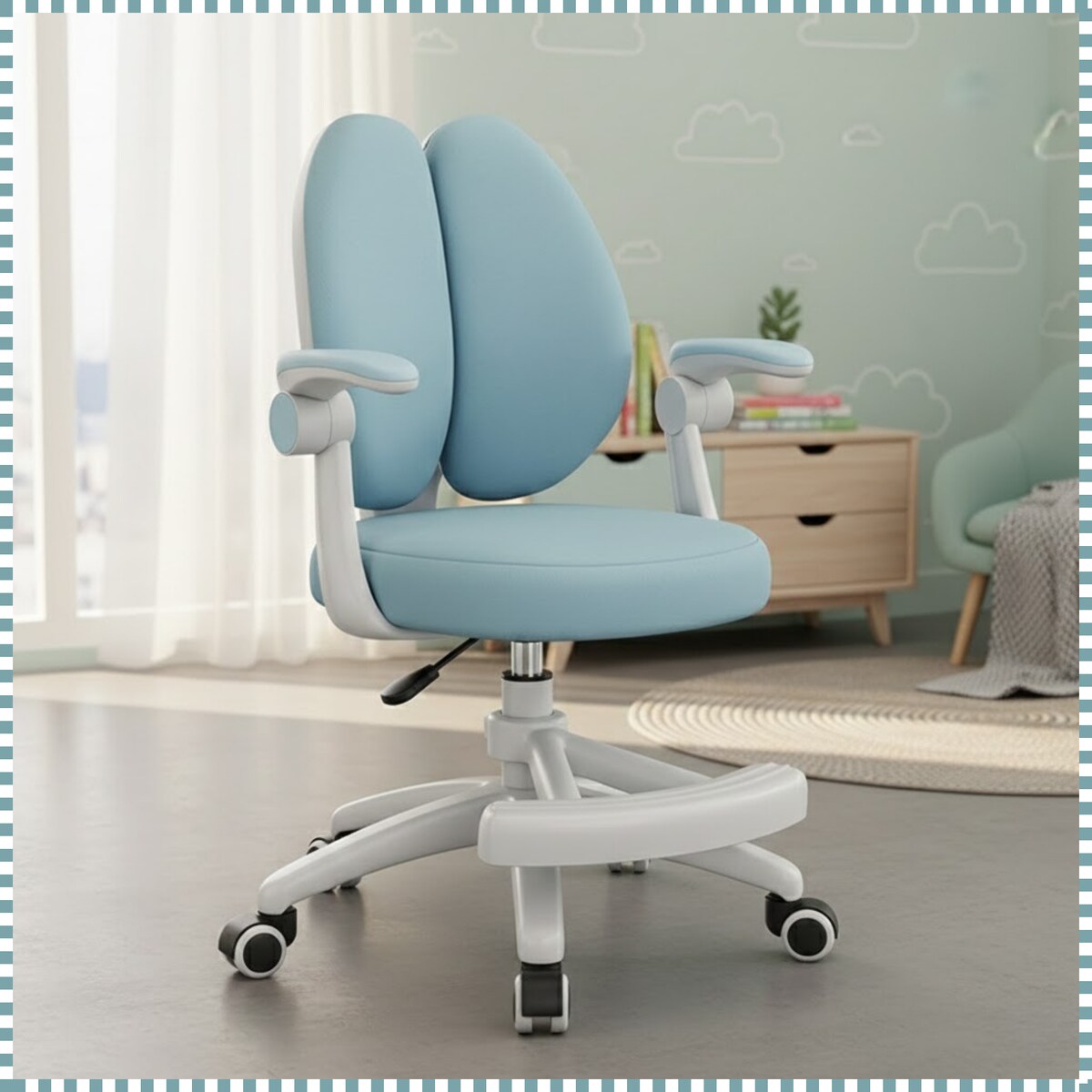 Fotel obrotowy biurowy do biurka krzesło dziecięce ergonomiczny młodzieżowy