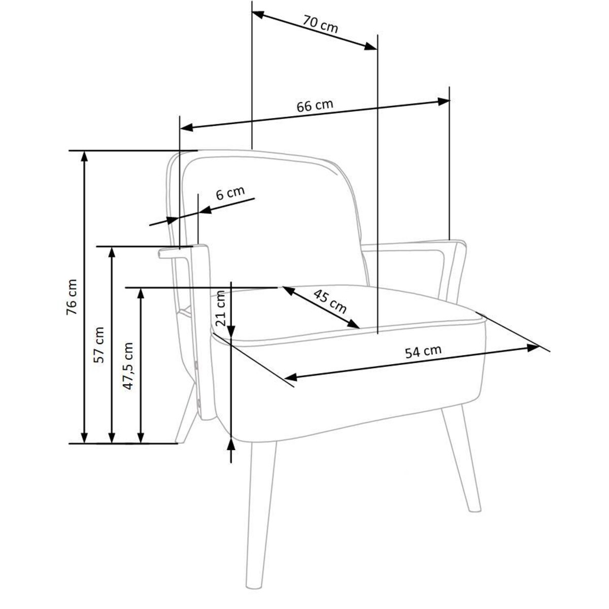 FOTEL WYPOCZYNKOWY Grejs beżowy DREWNIANE NOGI orzech