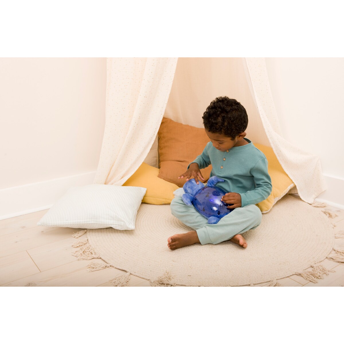 Projektor z pozytywką - Żółw podwodny fioletowy ECO - Cloud b® Tranquil Turtle™