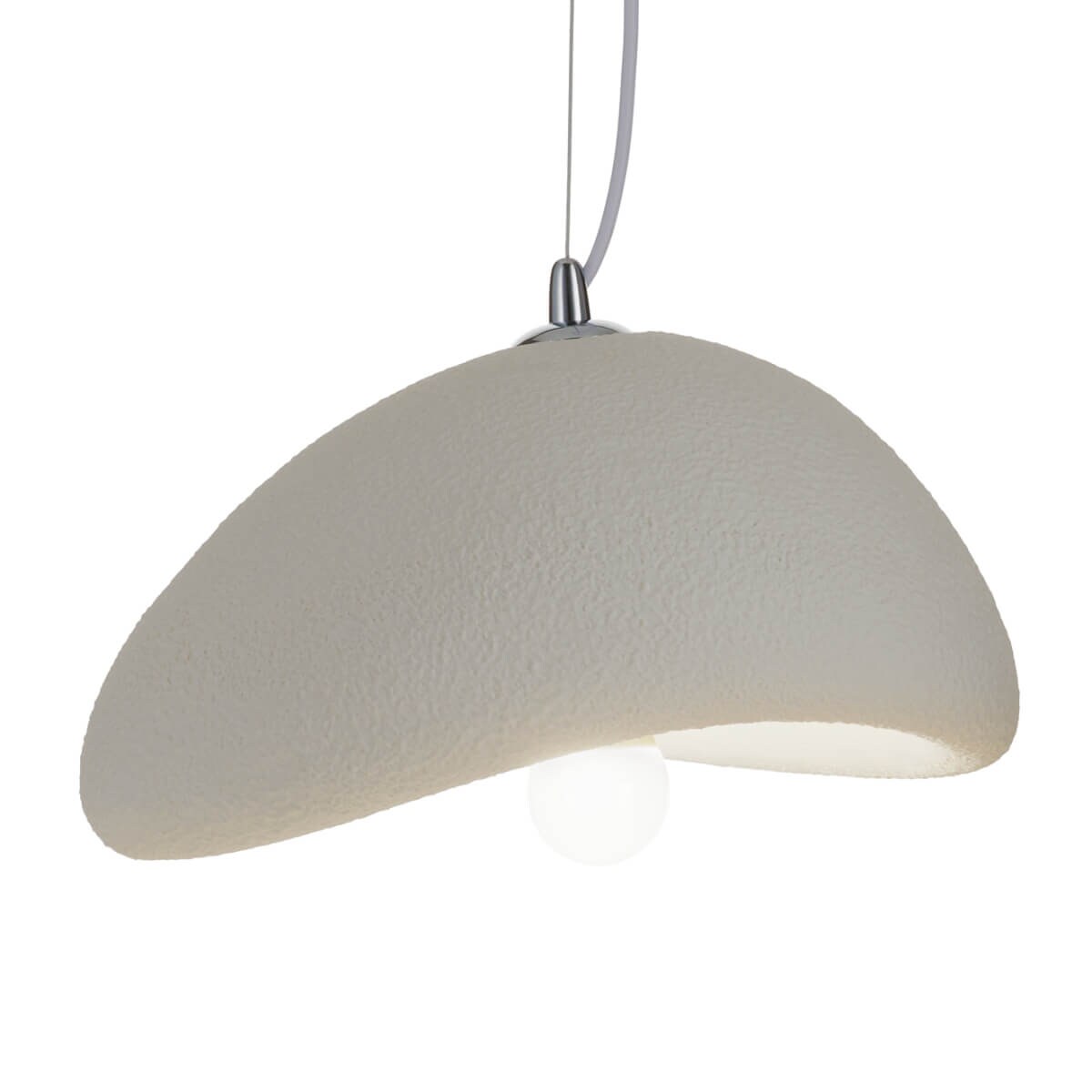 Zwieszana lampa jadalniana Stone DN426-300 kamień metal tworzywo biały