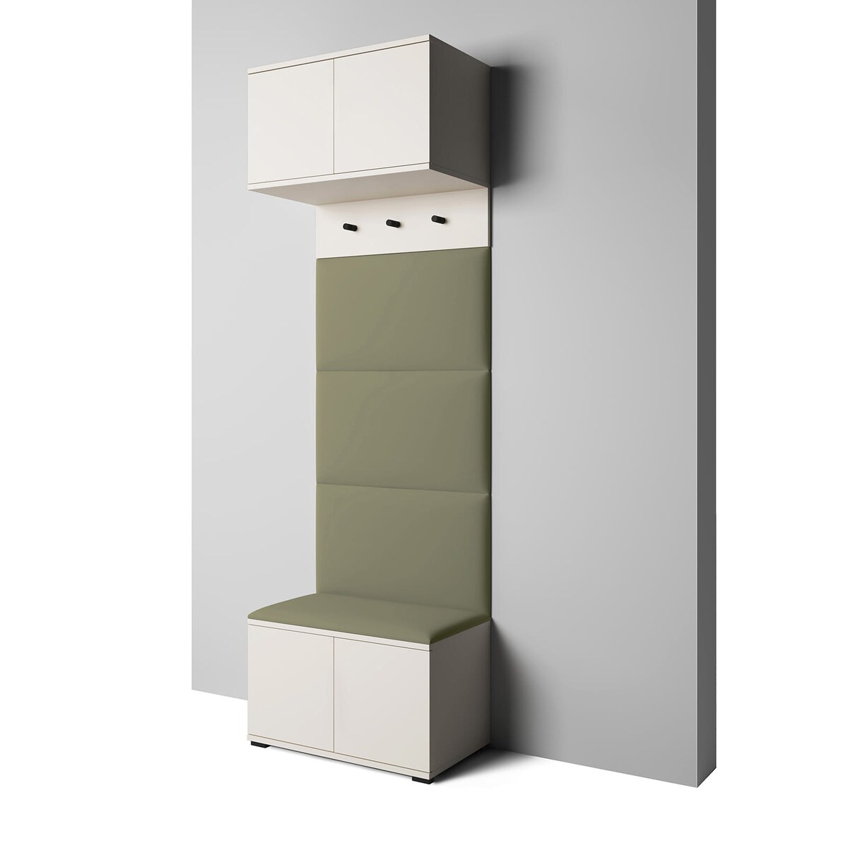 Garderoba Napoli wersja 5 z panelami Trinity 27 cashmere