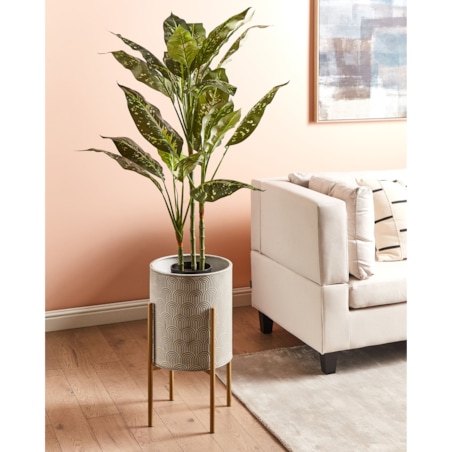 Donica na nóżkach AUBRIETA Metal 31 cm Szary