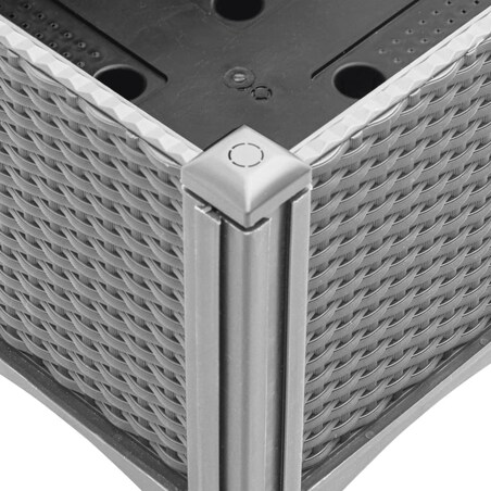 vidaXL Donica ogrodowa z kratką, jasnoszara, 120x40x142 cm, PP