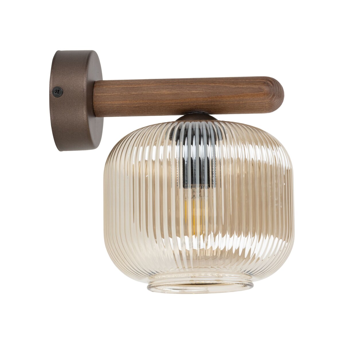 Kinkiet ścienny TK Lighting SALVIA BROWN 11067 brązowy, E14, metal/drewno/szkło, 1-punktowy