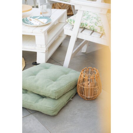Poduszka na krzesło, pikowana, bawełniana, na rzepy, 40 x 40 cm