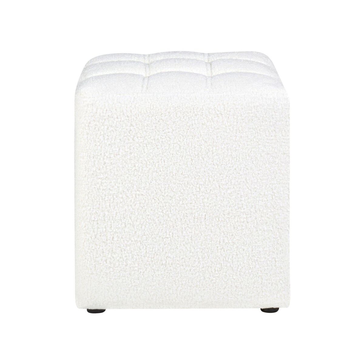 Puf KANSAS Boucle Biały 38 cm 38 cm 39 cm