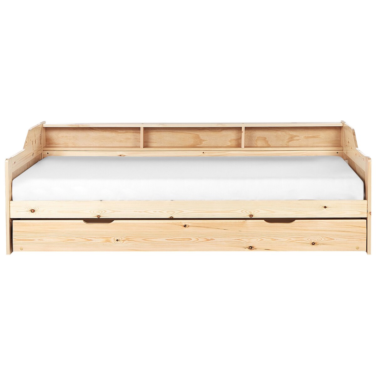 Łóżko wysuwane drewniane 90 x 200 cm jasne EDERN