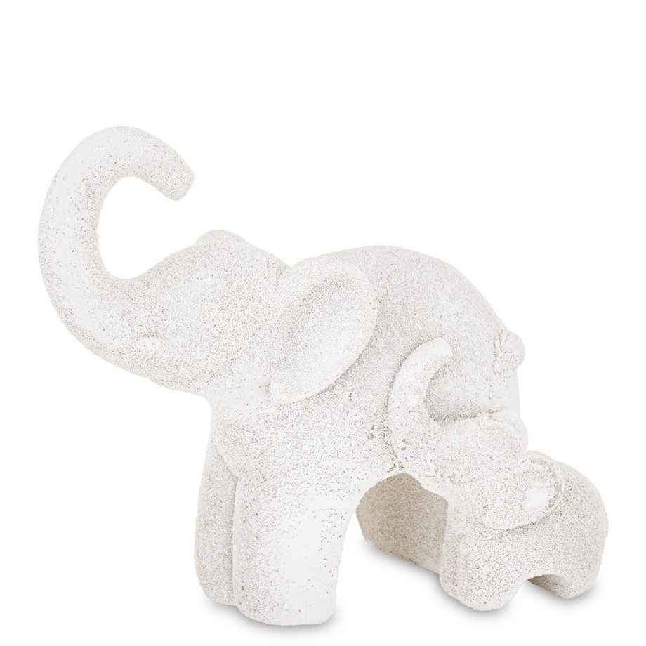 Dekoracja - figurka 12,5x8,5x14 cm ELEFANTI - słoniątko z mamą