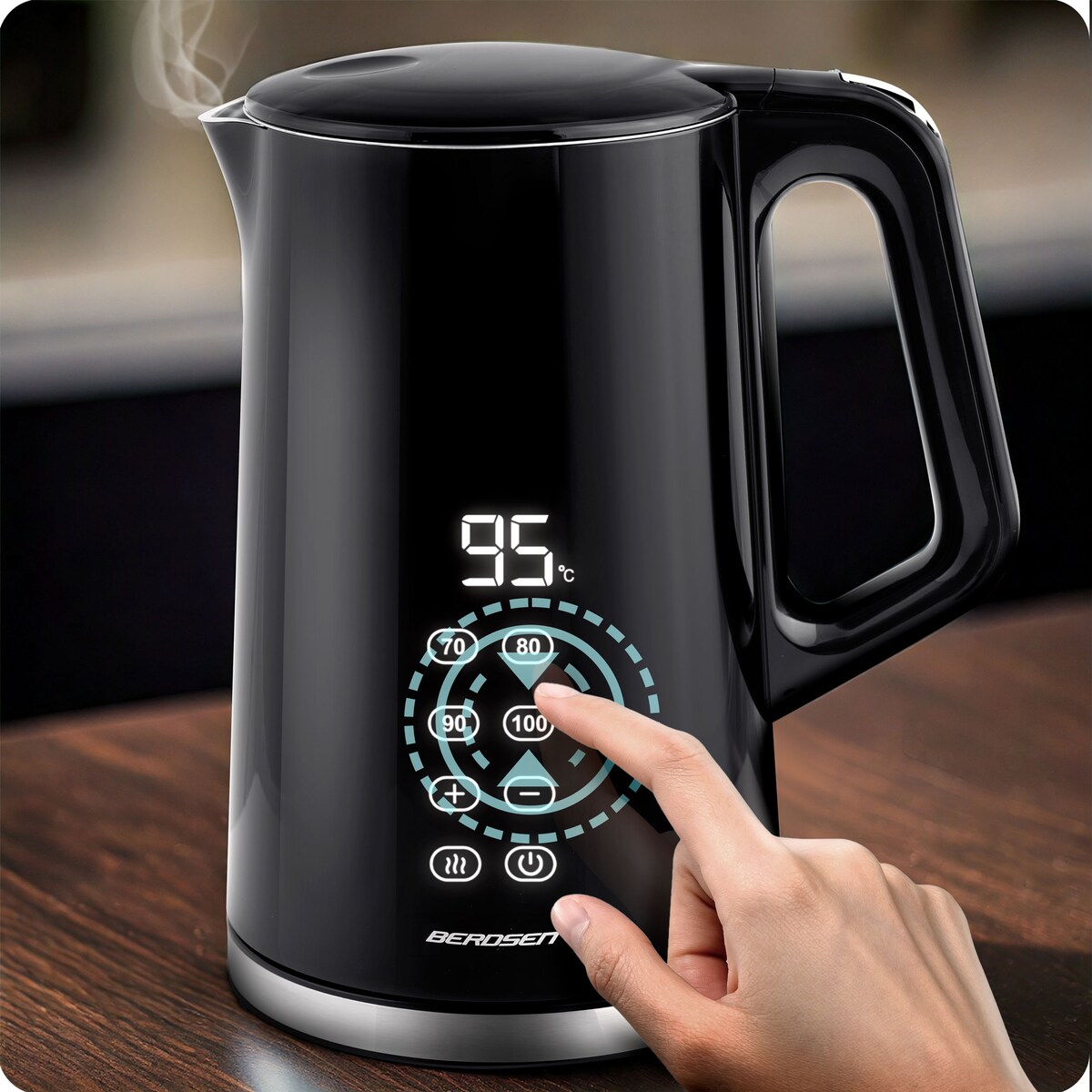 Czajnik elektryczny Berdsen 1,7l panel dotykowy regulacja temperatury 2200W