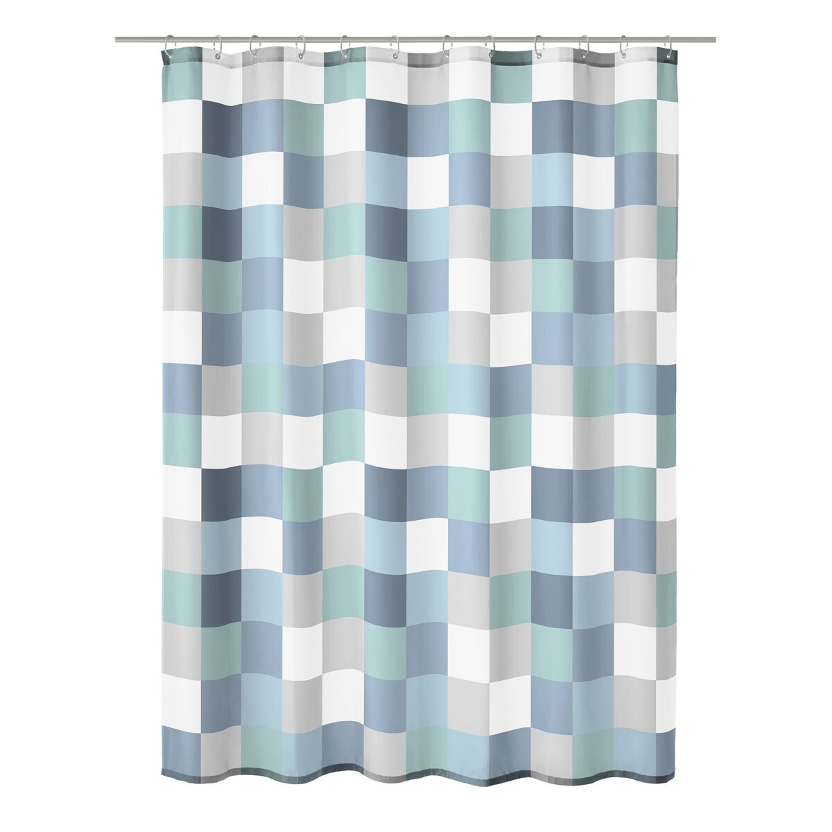 Kleine Wolke Check Tekstylna Zasłona prysznicowa niebieski 180x200 cm