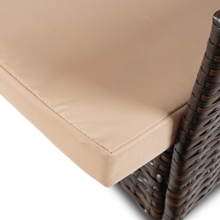 Zestaw Mebli Ogrodowych Na Taras Ogród Stół + 4x Krzesło Brązowy Beż MORADO