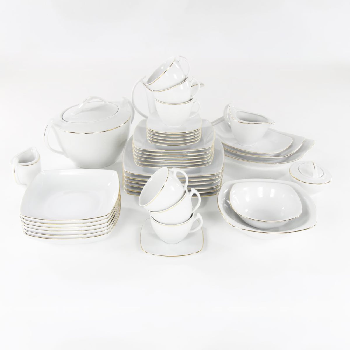 Zestaw talerzy dla 6 osób 18 el. Akcent Złota Linia 3603