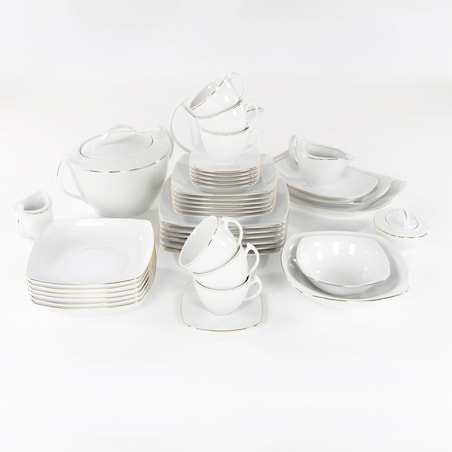 Zestaw talerzy dla 6 osób 18 el. Akcent Złota Linia 3603