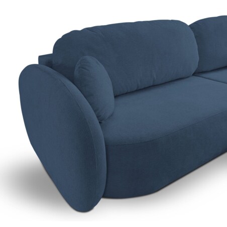 Nowoczesny narożnik rozkładany OLIVIO prawy - granatowy