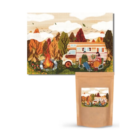 Muno Puzzle "Jesienny Chill" Camper by Katarzyna Bednarska Puzzle 1000 el. w eco woreczku