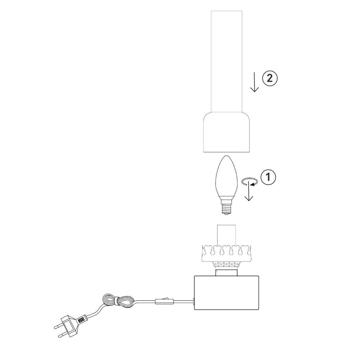 Metalowa lampa stołowa Kandella 108786 Markslojd czarny przezroczysty