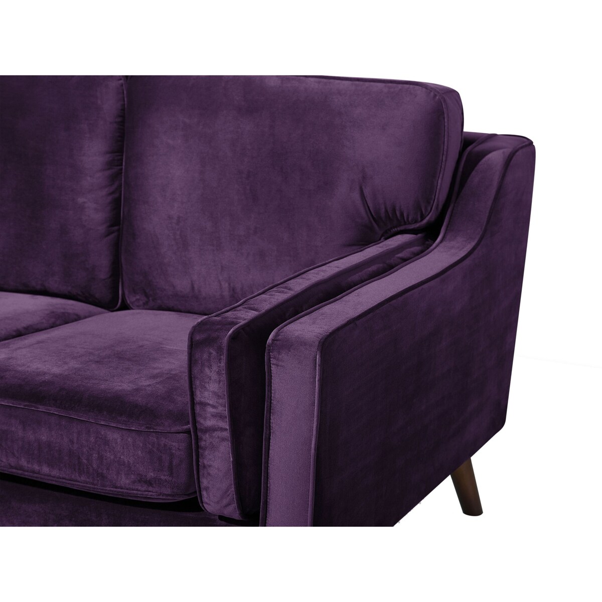 Sofa 3-osobowa welurowa fioletowa LOKKA