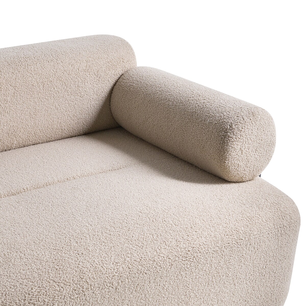 Sofa dla 2 osób ELVA Boucle Beżowy