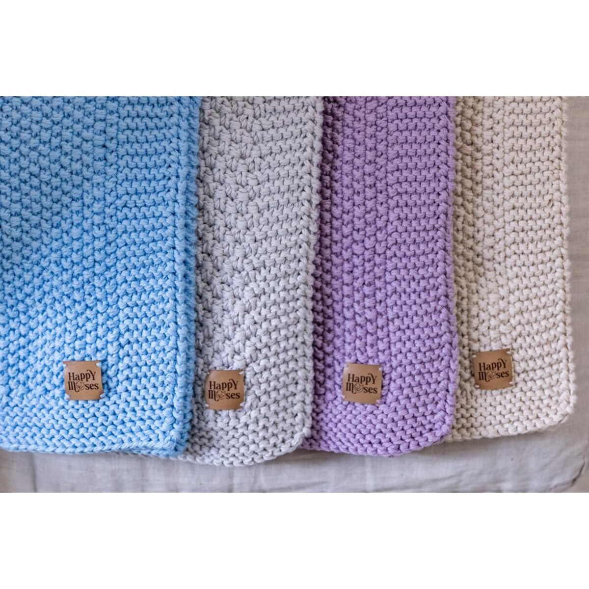 Kocyk Sensoryczny dla Noworodka - Jasnoszary - 70x50cm