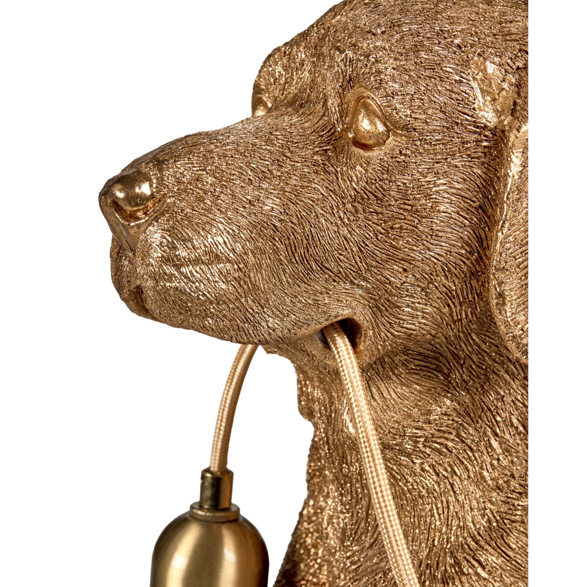 Lampa stołowa Pies MARLEY Złoty