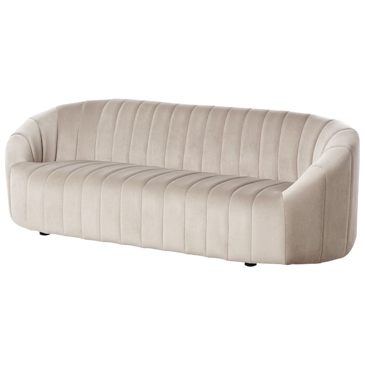 Sofa 3-osobowa welurowa beżowa MALUNG