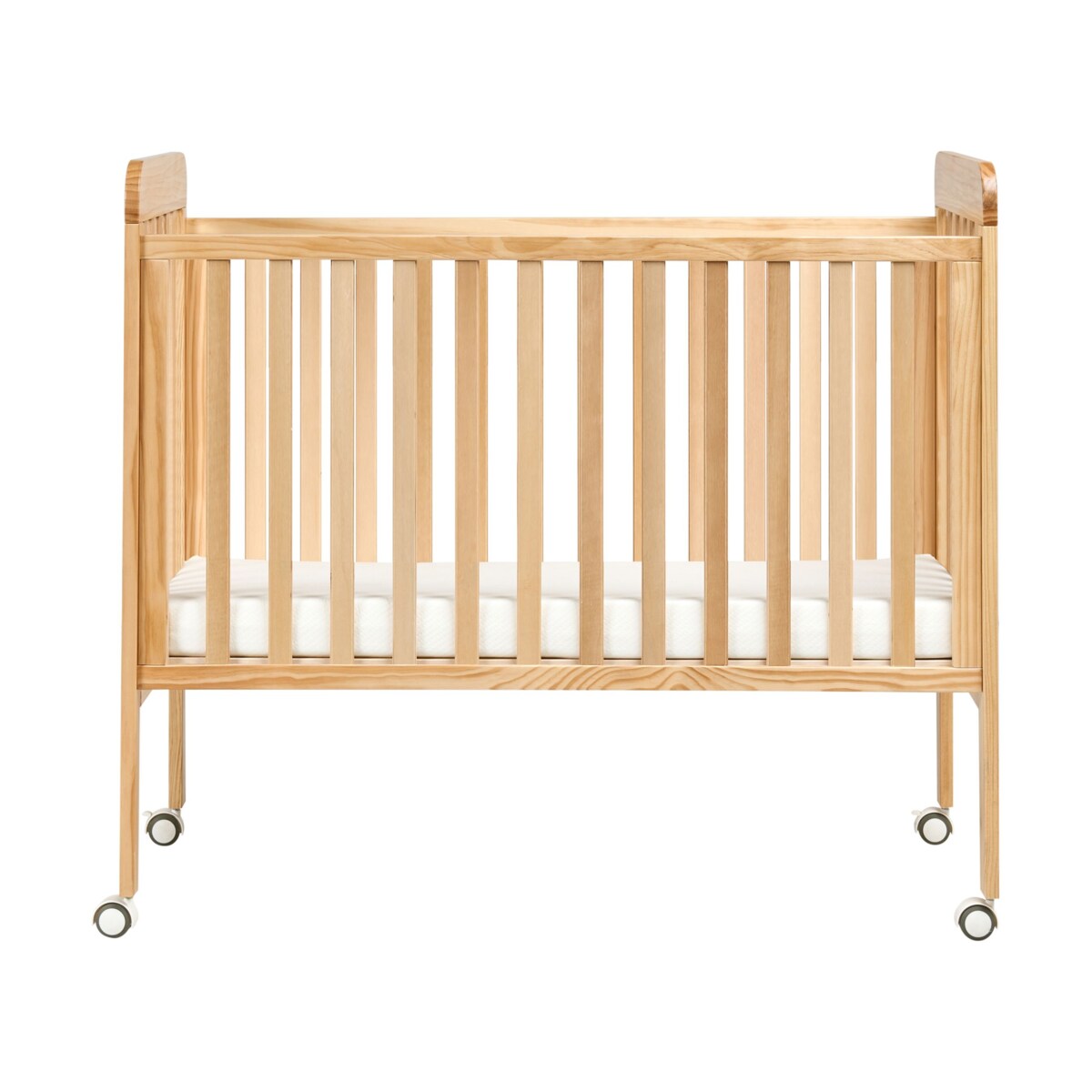 Łóżeczko dziecięce Drewno sosnowe BODMIN 60 x 120 cm Z kółkami Jasnobrązowy