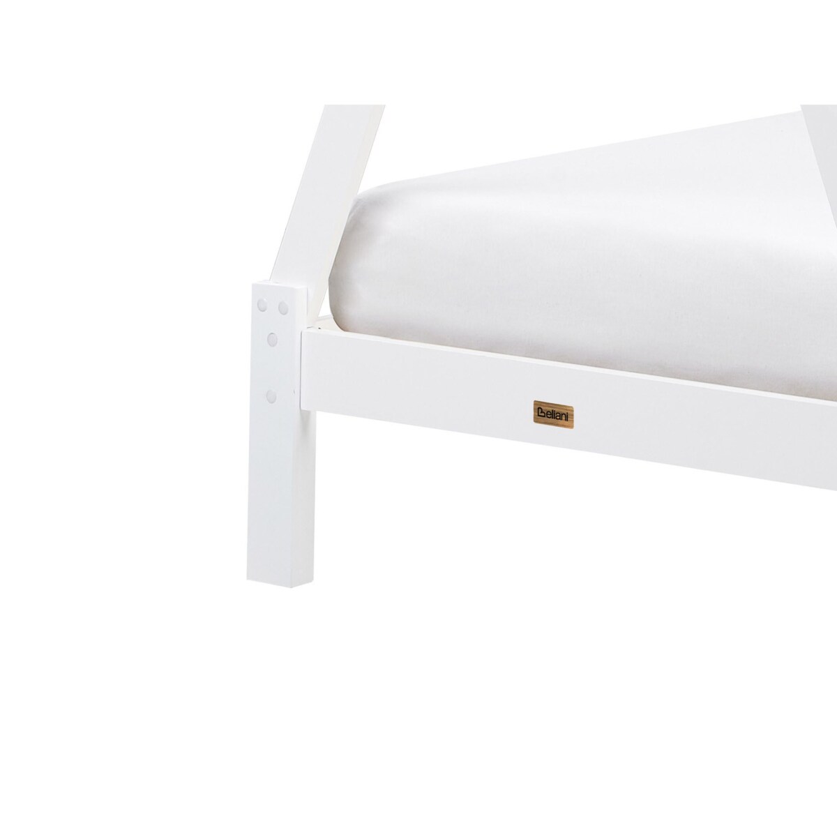 Łóżko dziecięce tipi drewniane 90 x 200 cm białe DEVAY