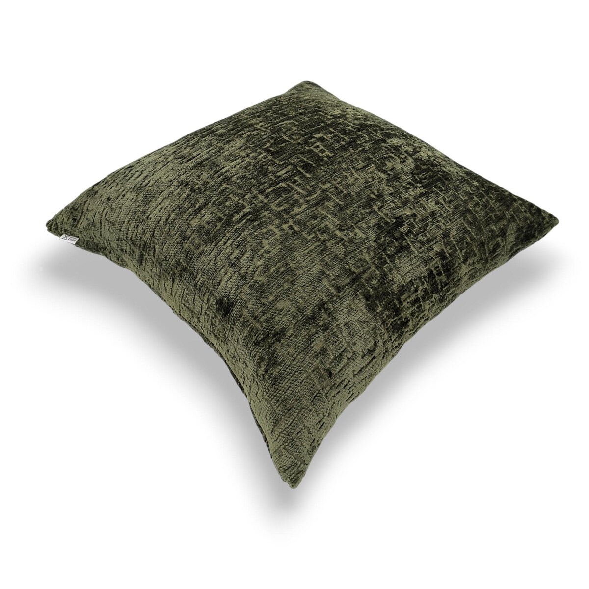 Duża zielona poduszka 50x50 Bess - ciemna oliwka