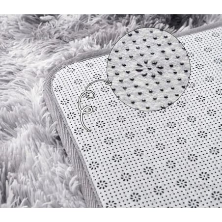 Dywan jasny szary 100x150 cm puszysty miękki