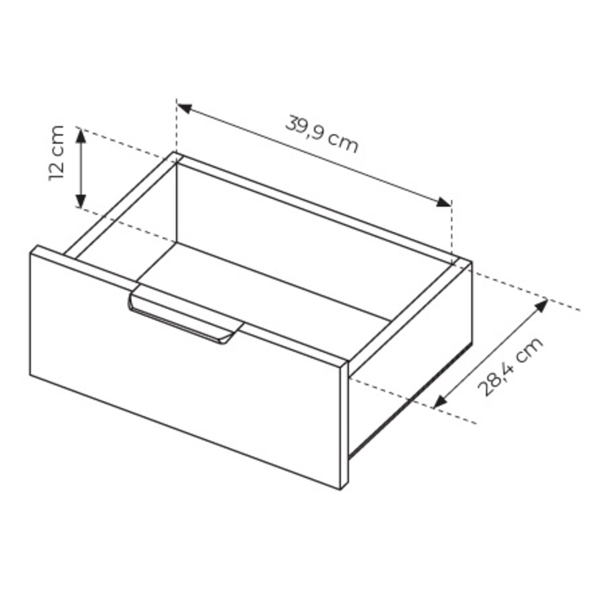 Stoliki nocne ALLI z zabudową z lamelami, Dąb Artisan + Antracyt