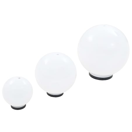 vidaXL Zestaw 6 kulistych lamp ogrodowych LED, 20/30/40 cm, PMMA