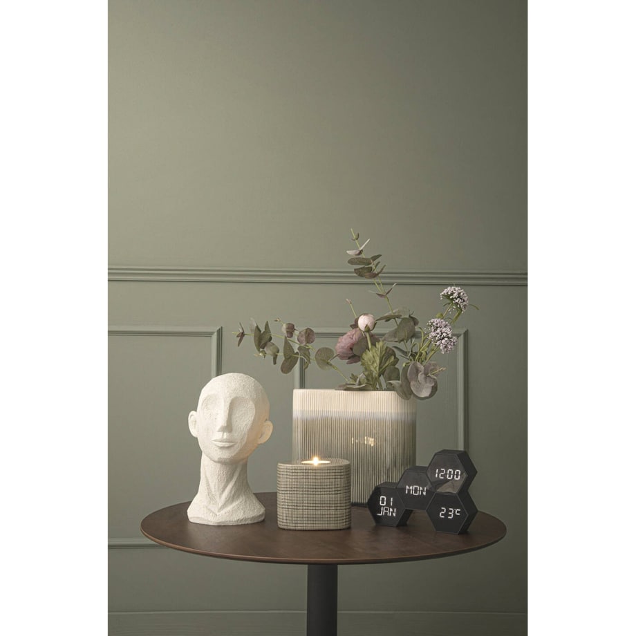 Budzik HONEYCOMB 12x17,5 cm czarny