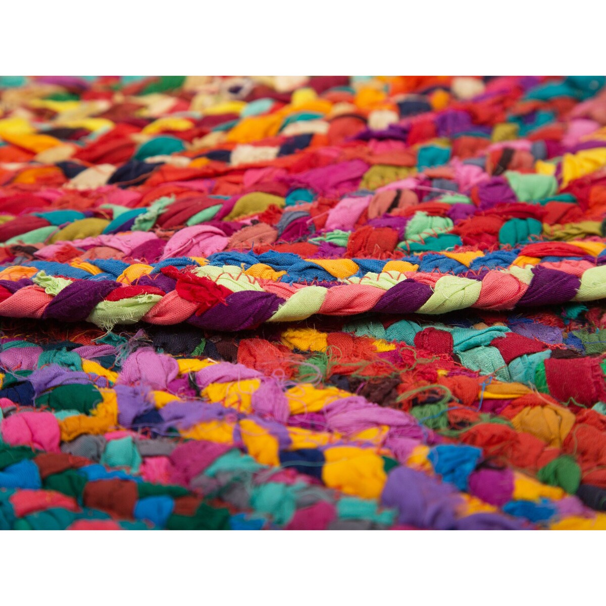 Dywan YENICE Kolorowy ø 140 cm Juta