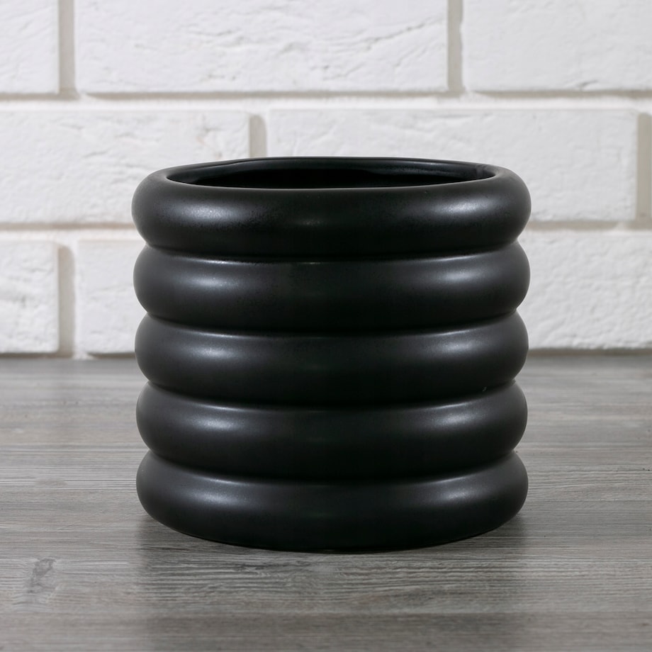 DONICA BUBBLES czarny mat ceramiczna śr. 17cm