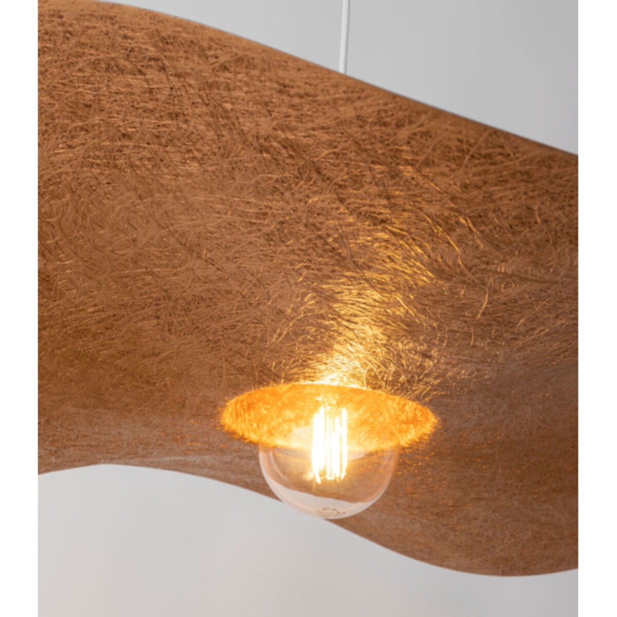 Lampa wisząca metalowa KAPELLO biały zwis do jadalni kapelusz