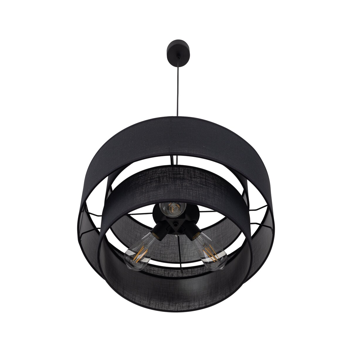 Lampa wisząca CALISTO BLACK 5099 TK Lighting czarna metalowa 3xE27 regulowana do salonu i jadalni