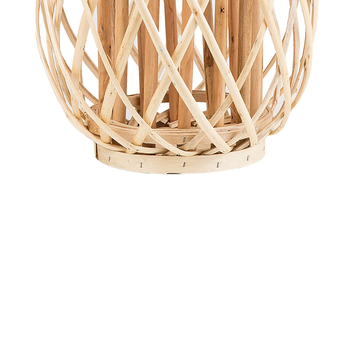 Lampion drewniany 40 cm naturalny MAURITIUS