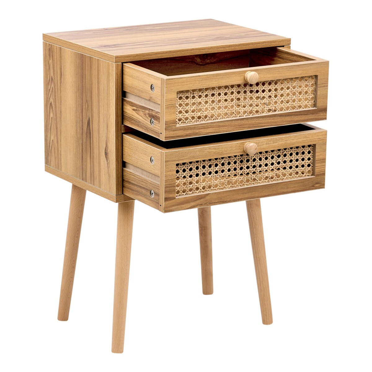 Szafka nocna BUTTE Drewno Jasnobrązowy