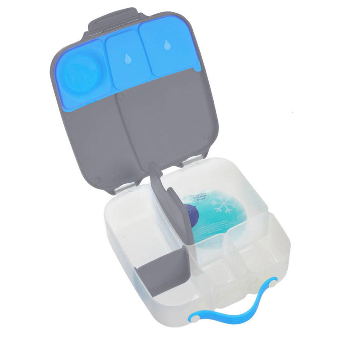 Lunchbox dla dzieci i dorosłych - śniadaniówka z przegródkami i wkładem chłodzącym Blue Slate, b.box