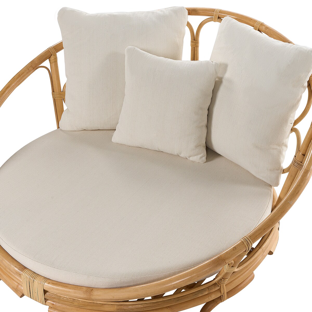 Łóżko ogrodowe ROSSANO Rattan Naturalny