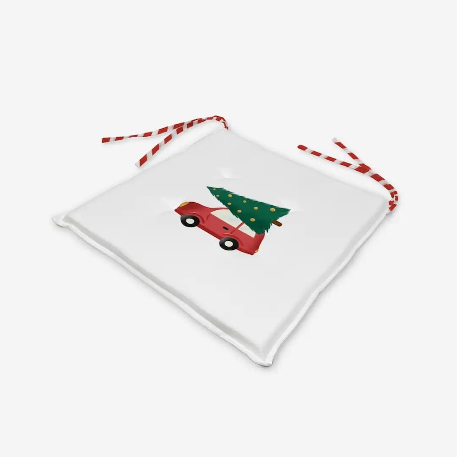 Poduszka świąteczna na krzesło - Minimalistyczny samochód