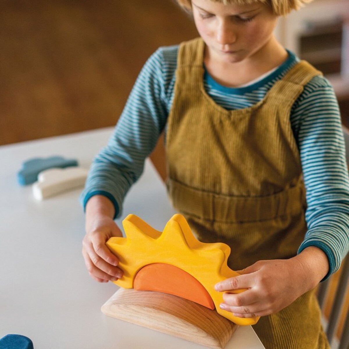 Zestaw klocków drewnianych dla dzieci - Pogoda niebieskie 3+ Grimm's