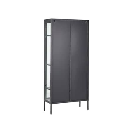 Witryna dwudrzwiowa metalowa czarna HARTY