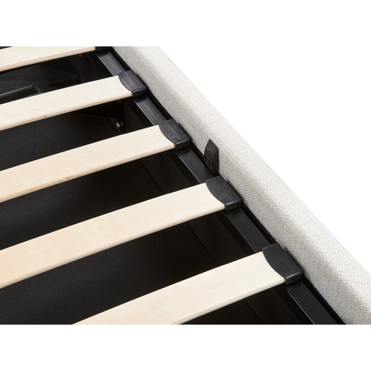 Łóżko z pojemnikiem LAGORD 180 x 200 cm Złamana biel