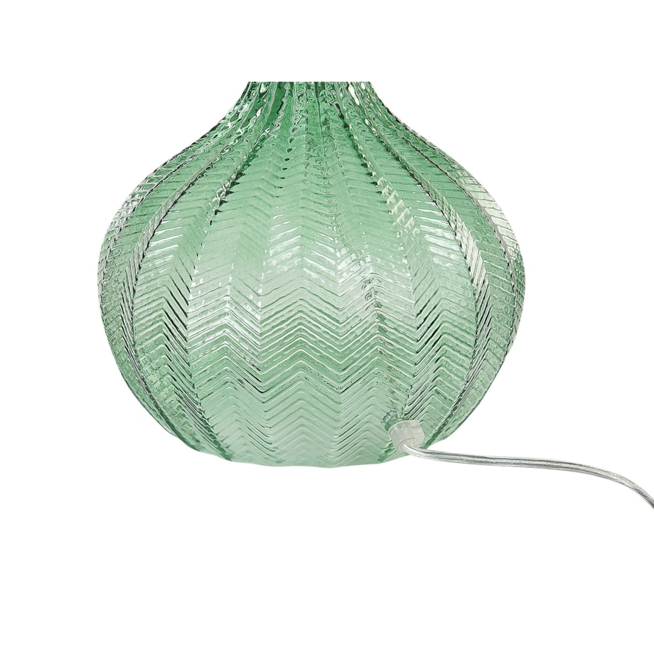 Lampa stołowa szklana zielona KEILA