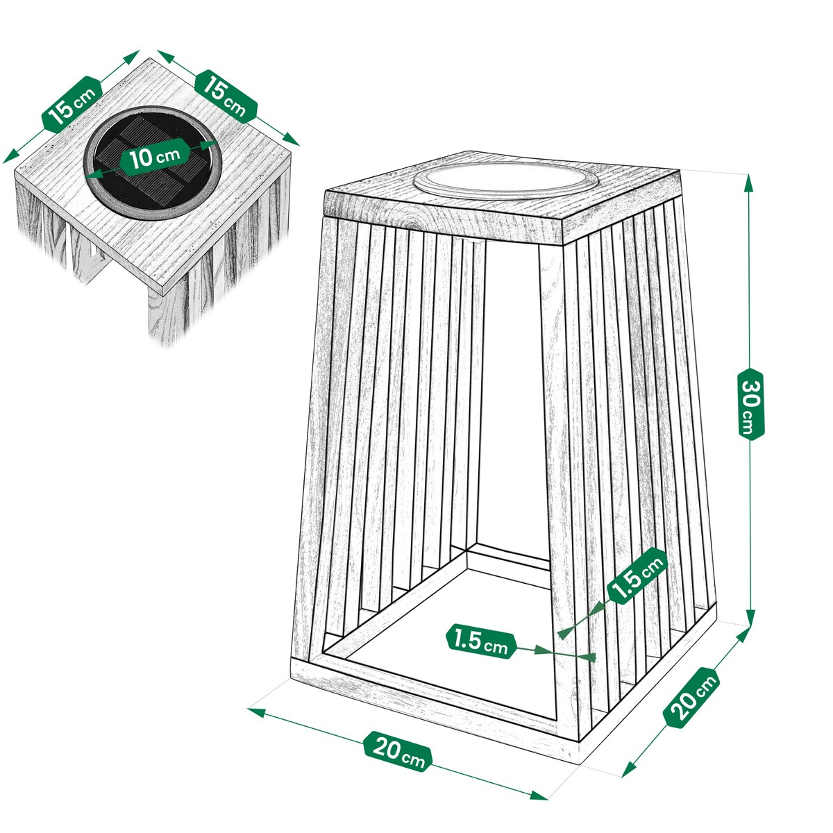 Lampa solarna LED 30 cm stojąca do ogrodu
