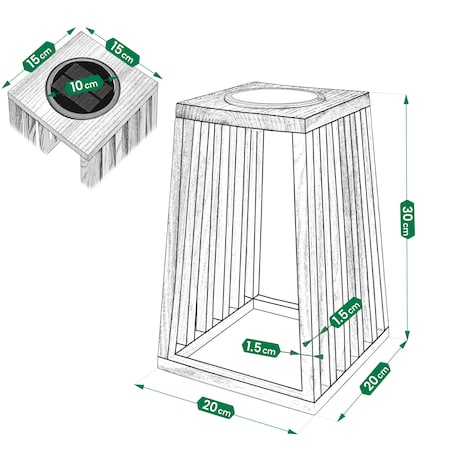 Lampa solarna LED 30 cm stojąca do ogrodu