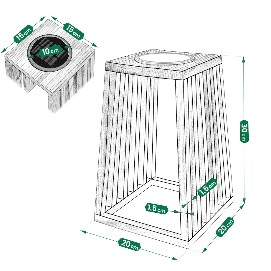 Lampa solarna LED 30 cm stojąca do ogrodu